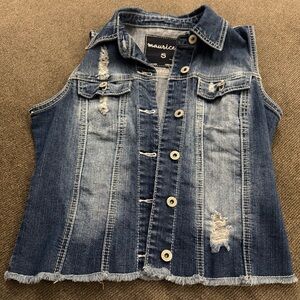 Maurices Blue Denim Vest